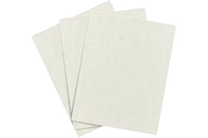 S SUPERFINE PRINTING Natural Parchment Cardstock – Great for Certificates, Menus and Wedding Invitations | Medium Weight 65lb Cover (176gsm) | 8.5 x 11” | 50 Sheets per Pack