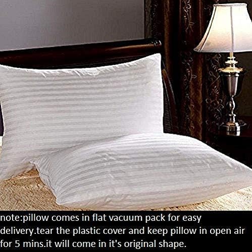 Homescape Fiber White Pillow 16x26 inch for Bedroom/Living Room(Pack of 2)