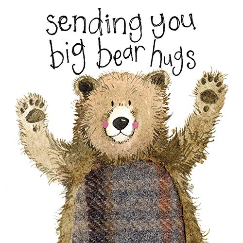 Alex Clark Bear Hugs Card - Animal - Wildlife - Teddy Bear - Get Well Soon - Good Luck - Sympathy - Miss You - Multi Use Card - Designed and Printed in the UK…