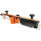 O'SKOOL 24 Inches Long Router Table Fence System with Feather Board, Bit Guard, Adjustable Stop and Dust Port