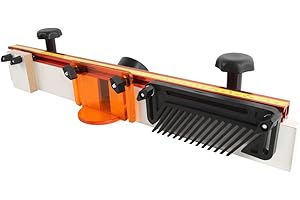 O'SKOOL 24 Inches Long Router Table Fence System with Feather Board, Bit Guard, Adjustable Stop and Dust Port