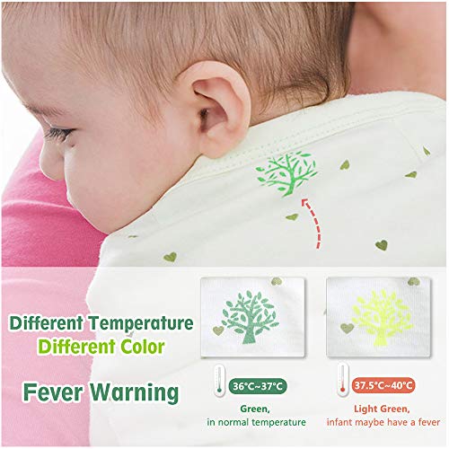 image for XMWEALTHY Newborn Baby Smart Fever Warning Adjustable Blankets, Infant