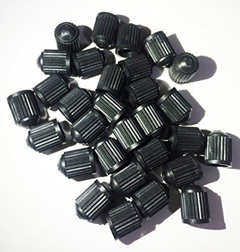 Tyre Valve Cap Valve Stem Cap Tire Valve Cover for Car Motorbike Trucks Bike Lawn Mover, Black, 100PCS.