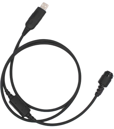 USB Programming Cable For Motorola Two-Way Radios – Compatible With DM4600, DM4601, XPR5550, DGR6175, XPR5350 (1 Meter, Black)