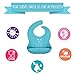 Baby Bibs made of Waterproof Silicone for girls and boys - rinses clean easily - by Mom n Dad Designs - An easier mealtime with toddlers & babies (Blue & Pink)