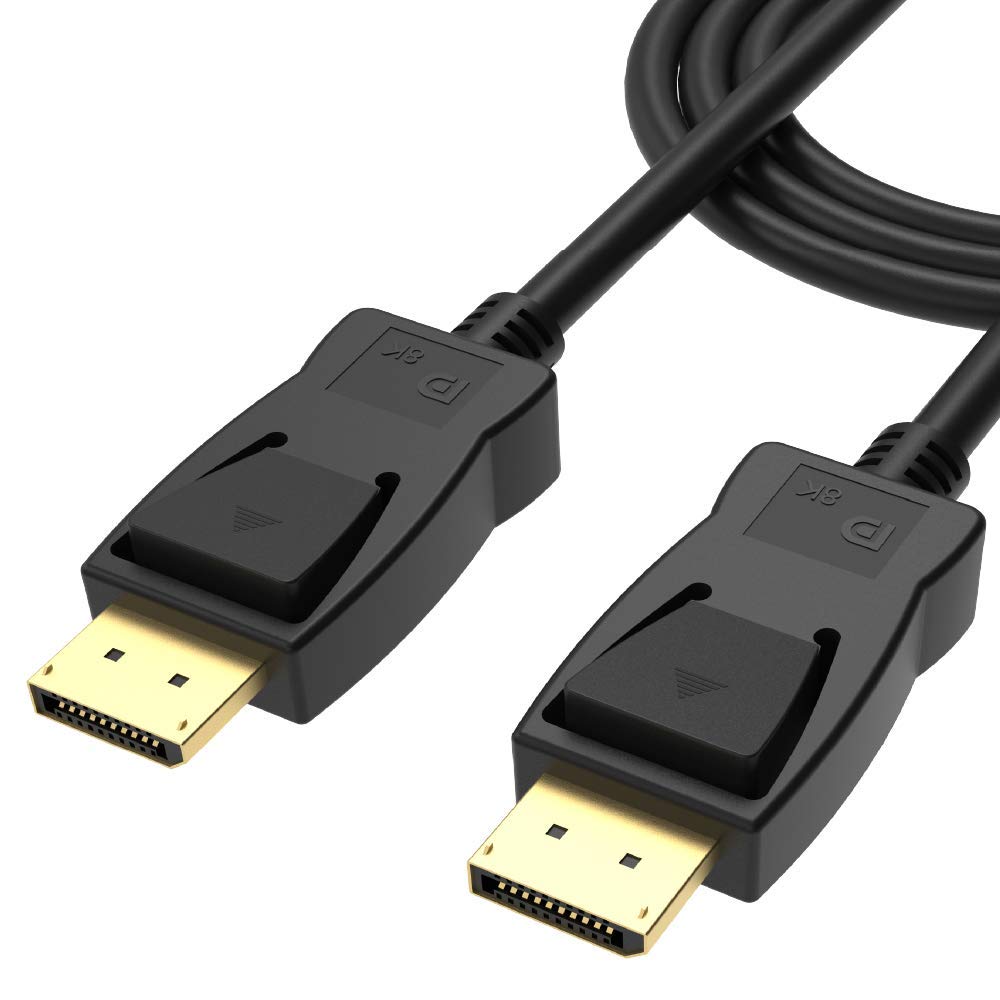Akasa 8K DisplayPort to DisplayPort Cable | Ultra HD | DP 1.4 Cable | 32.4 Gb/s Hi-Speed Transmission | 5m | AK-CBDP23-50BK