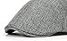 Qunson Men's Duckbill Ivy Newsboy Cap Scally Hat Grey