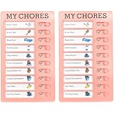 2 Pcs Chore Chart for Adults to do List My Chores Checklist Task Board Sliding Routine Chart for Kids, Memo Boards Slider Sch