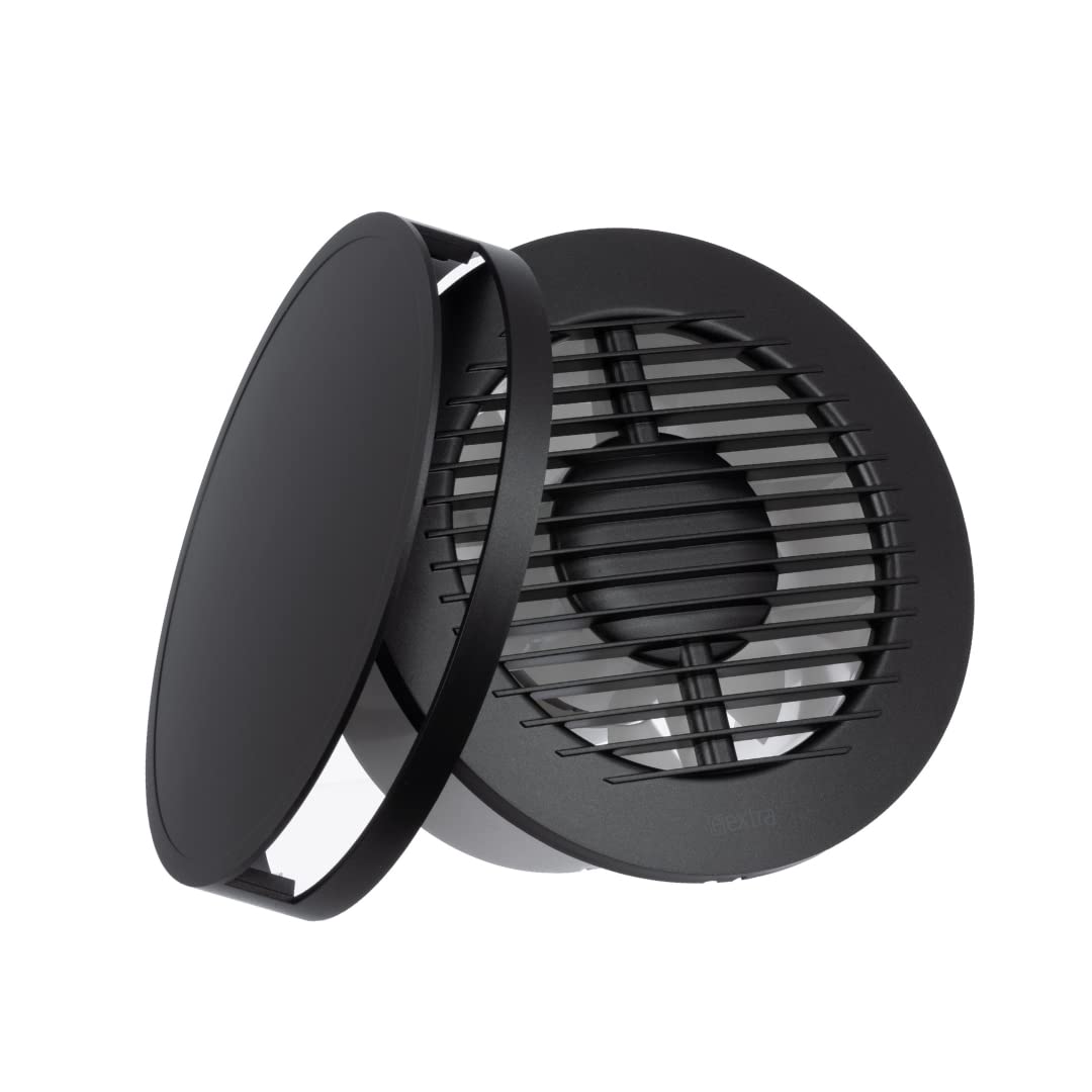 EUROPLAST Ø 125 mm - exhaust fan - bathroom fan - plastic - anthracite round front