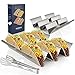 Taco Holders Stainless Steel Set of 4, Oven&Grill&Dishwasher Safe, Taco Accessories for Taco Tuesday Party, Easy-To-Hold Handle, Smooth Edge for Safe Use