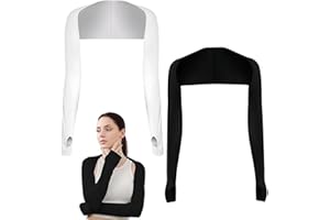 2 Pcs Cooling Shawl Arm Sleeves for Women,Uv Protection Shawl Arm Sleeve with Finger Hole Ultralight Breathable Sunproof Ultr