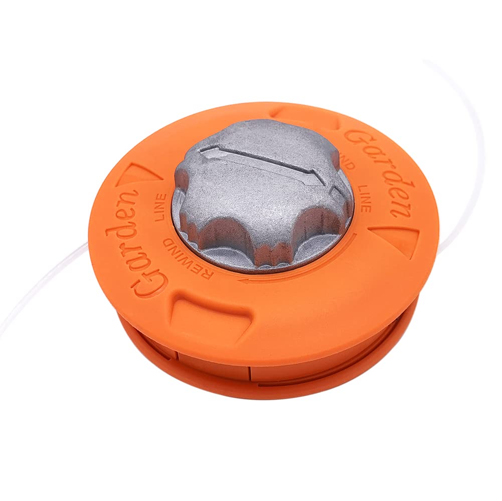 SWNKDG Line Head Mowing Head M10 x 1.25 Left with Automatic Tip Lawn Trimmer Head Double Thread Head Thread Spool Nylon Thread for Petrol Brush Cutter Brush