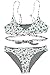 Cupshe Fashion Women's Floral Printing Front Cross Padding Bikini Set (M)