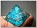 Jet International Men's Exquisite A++ Feroza Blue Chakra Orgone Pyramid Crystal Gemstones Copper Metal Mix Rare Healing Positive Energy Tetrahedron Sacred Onyx Geometry Memory Concentration Meditation