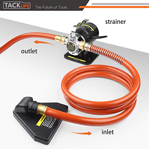 TACKLIFE Water Transfer Pump, 1/10HP 3/4" Copper Connector, Max 46ft