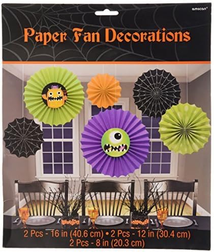 Amscan 20.3/ 30.5/ 40.6cm Boo Crew Monsters 6-decoration Fan by Official Costumes