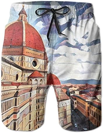 Wild Beast Summer Castle Beach &amp; Pool Swim-trunk Shorts For Men's With Pockets