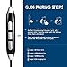 Bluetooth Headphones, Wireless V4.1 Magnetic Stereo Earphones, Suitable for Samsung Galaxy S9, IPX4 Splash Proof Noise Cancelling with HD Mic for Running and Sport - Black