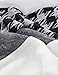 (GD92) Slim Fit Hound tooth Check Open Front Shawl Collar Stylish Wool Cardigan WHITE US M(Tag size XL)
