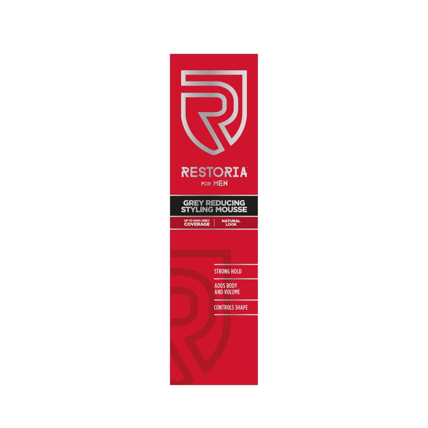 Restoria Grey Reducing Styling Mousse for Men - Hair Mousse That Helps Get Rid Of Your Greys & Give a Long-Lasting Style, Up to 100% Grey Coverage - Vegan, 200ml