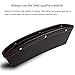 HaloVa Car Pocket Organizer, Premium PU Leather Console Gap Filler, Universal Car Seat Slit Filler and Side Pocket Catcher Caddy, Automobile Storage Interior Car Accessories, Black