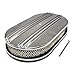 Assault Racing Products A6021-4 15 x 2 Oval Partial Finned Polished Aluminum Air Cleaner Assembly Retro