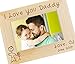 Personalized I Love Daddy Picture Frame - Fathers Day Gift, Gifts for Dad, New Dad Gift, Custom Engraved Photo Frame - WF27