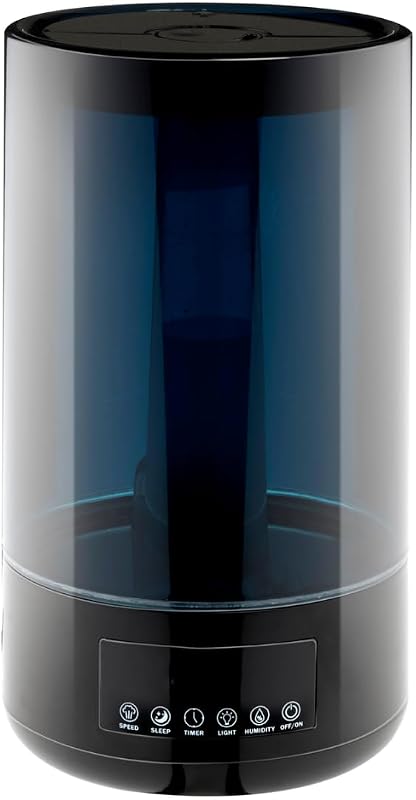 HD-1903A - Humidificador ultrasónico (4,3 L, con temporizador y luz nocturna, con mando a distancia, color negro