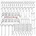 Pegboard Hooks, 72 Pcs Peg Board Organizer Assortment with Two 6 Ring Tool Holder, Including 52 Pcs Pegboard Hanger & 20 Pcs Peg Locks for 1/4” 1/8” Pegboard, Perfect for Garage Kitchen Workshop