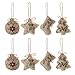 HUAN XUN Christmas Tree Ornaments Stocking Decorations - 8pcs Christmas Stocking Tree Ball Star Holiday Party Decor