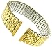 UNITED WATCH BANDS Expandable Choice Of Colors Yellow Gold-Tone - Stainless Steel or Two Tone Watch Band For Men Universal Fit 16-22MM watch band |Includes 2 Spring Bars