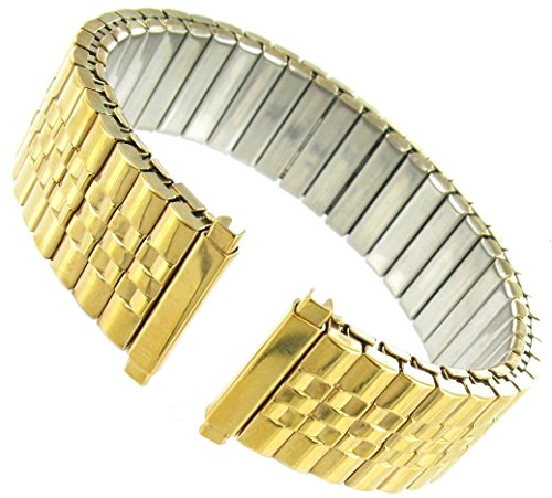 Men's Gold Plated Metal Expansion 17-21mm Replacement Watchband