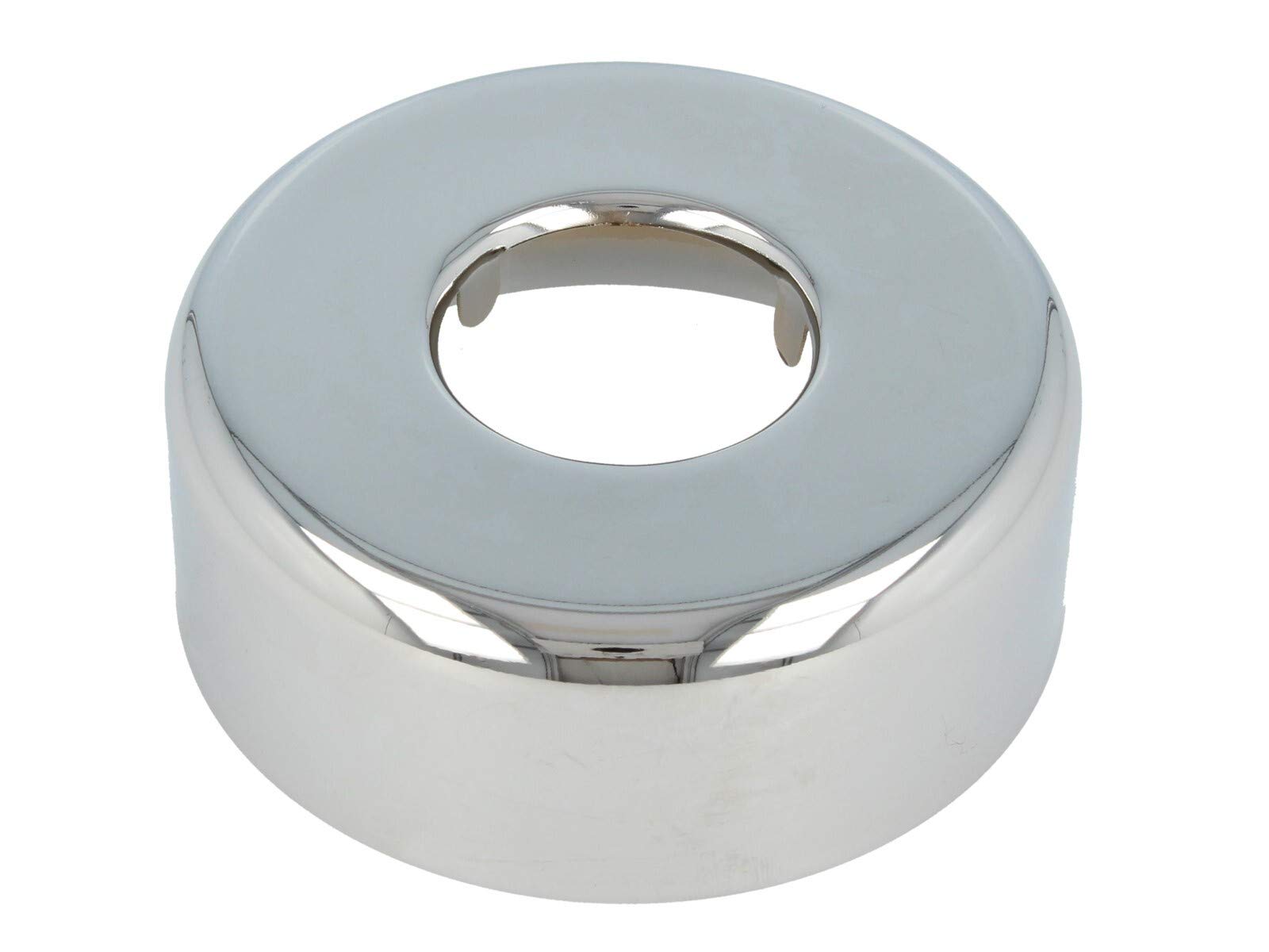 tecuro Siphon rosette inner diameter 32 mm x outer diameter 80 mm x height 30 mm, chrome-plated brass