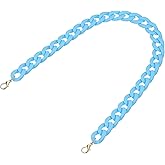 uxcell Acrylic Purse Strap, 23.6 Inch Matte Bag Chain Shoulder Purse Clutches Strap Replacement Bag Chain with Buckle for Handbag, Shoulder Bag Crossbody, Deep Blue