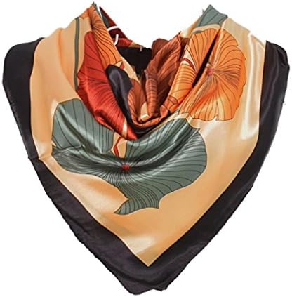 2019 Fashion Square Headscarf Silk Feel Polyester Scarf For Women 35" × 35"
