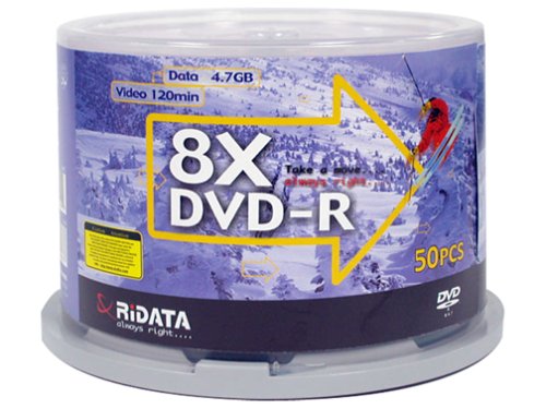 Ritek DVD-R 8X RIDATA-S Cake Box (50-Pack) (Discontinued by Manufacturer)