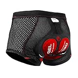 X-TIGER Men's Cycling Underwear Shorts 5D Padded Gel,MTB Biking Shorts Pants with Breathable Design