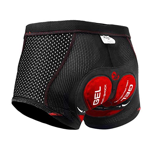 PHMAX Men's Cycling Underwear Shorts 5D Padded Gel MTB Riding Shorts