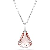 Swarovski Lunar drop pendant, Pink, Rose gold-tone finish