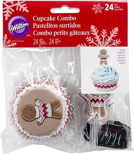Wilton 415-2607 Christmas Holiday Sweet Swap Cupcake Combo Baking Cups and Picks