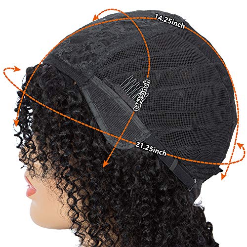 NOBLE-GIRL-Human-Hair-Curly-Wigs-with-Bangs-Short-Kinky-Curly-Wigs-for-Black-Women-Curly-Bob-Wigs-Brazilian-Virgin-Human-Hair-Wigs-Side-Part-Glueless-11-inch-Brown-Wigs