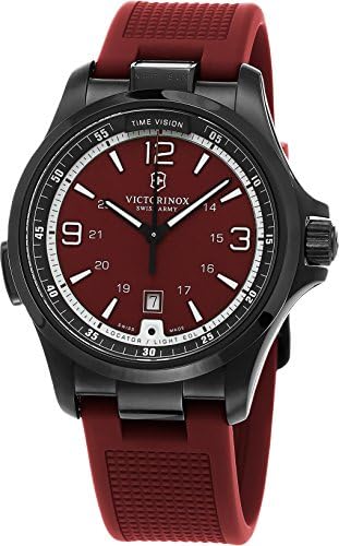 Victorinox 241717 Swiss Army Men's Night Vision Red Rubber Strap Watch