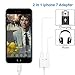 2 in 1 Lightning Headphone Jack and Charger Adapter for iPhone X 8 7 6 Plus, Converter AUX Female Audio and Charging Adaptor Cable Support Volume Control Call Sync Data
