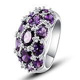 Psiroy Women's 925 Sterling Silver 7.75cttw Sapphire Quartz Filled Ring