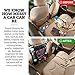 Confachi Backseat Organizer and Car Trash Can Bundle of Car Garbage Can with Lid and Car Seat Organizer for Kids with Ipad Holder and Cup Holder and Extra Car Storage Pockets ( Black)