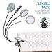 Vekkia Cute Rechargeable LED Eye-Care Book Light - Clip on Reading Light, 3 Levels, 1.8oz, Up to 40 Hours Reading. Great Gift for Readers (Grey)