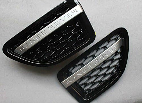 PAIR 2006 2007 2008 2009 GLOSSY BLACK RANGE LAND ROVER SPORT SILVER AUTOBIOGRAPHY WING FENDER SIDE VENT AIR GRILLE L320 KIT LH + RH US STOCK FAST SHIPMENT