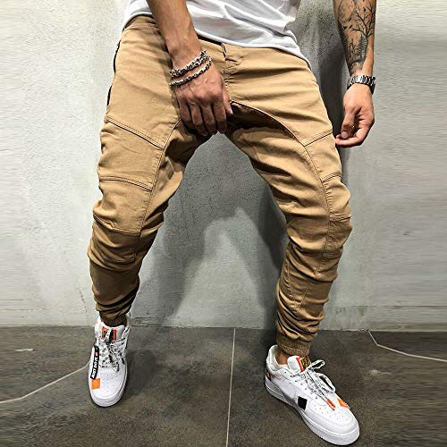LISTHA Zipper Pocket Sports Pants Mens Personal Elastic Smallfoot Trousers