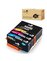 MIROO - Cartucho de tinta de repuesto para HP 920 XL de alta capacidad, compatible con impresoras de inyección de tinta HP OfficeJet 6500a 6500 6000 7500a 7500 7000 (4 unidades)