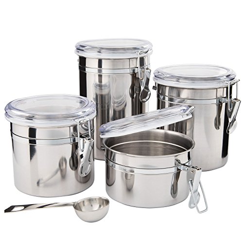 Top kitchen canisters with spoons